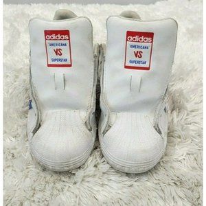 Adidas Americana Superstar Tennis Shoes Youth Size US 3.5 White Patriotic Colors